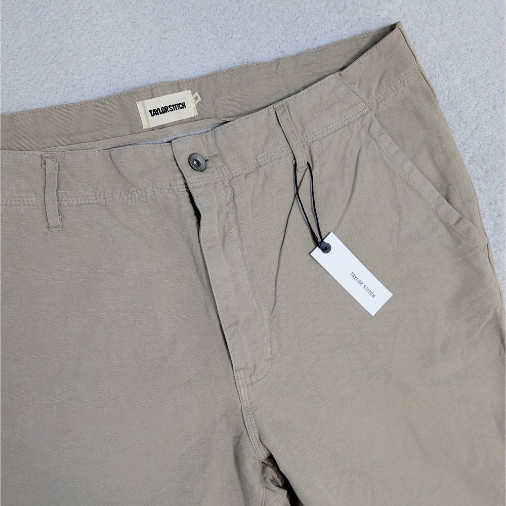 NEW! Taylor Stitch Men's 38 Long Morse Pant Sand Slub Straight Beige‎ Linen $128